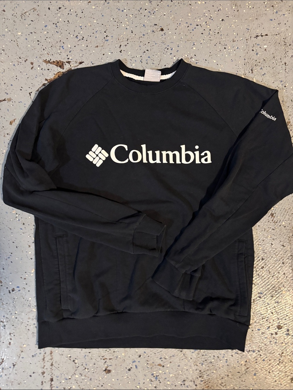 Columbia Black Crewneck with White Logo